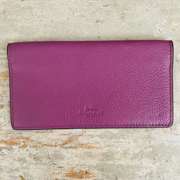 Coach Handbags - ♥️ Coach ♥️ Purple Leather Checkbook Holder